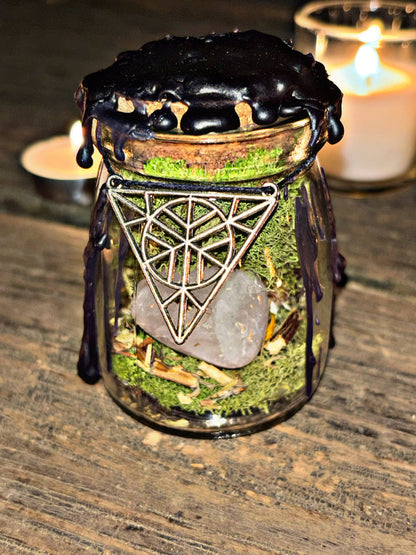 Samhain witchy jars
