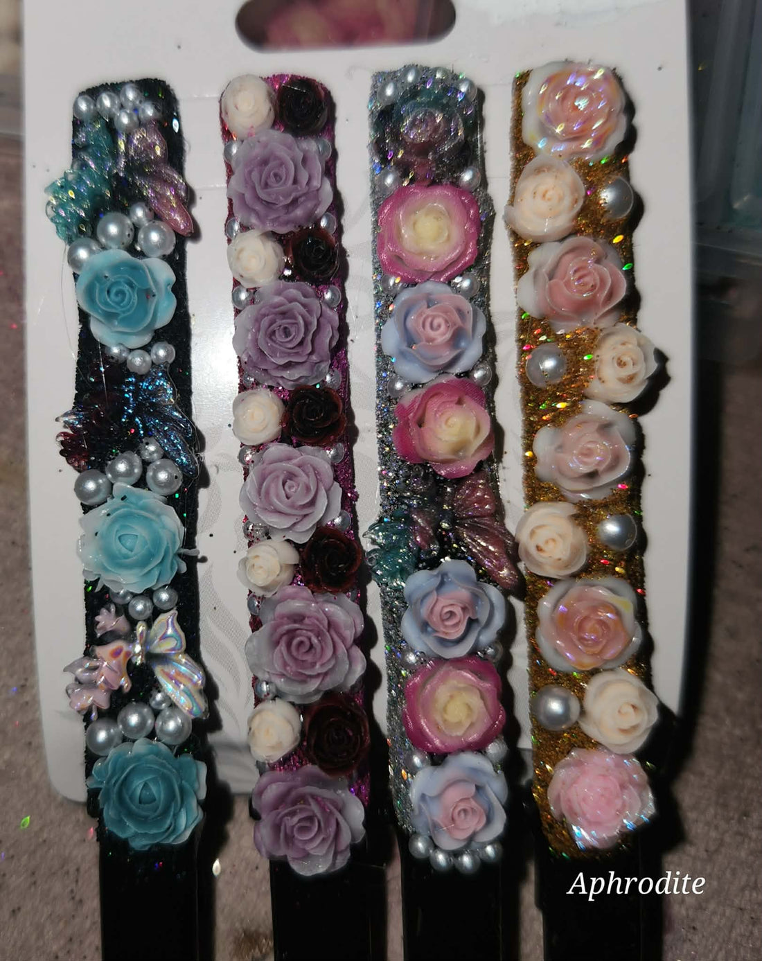 floral hair clips