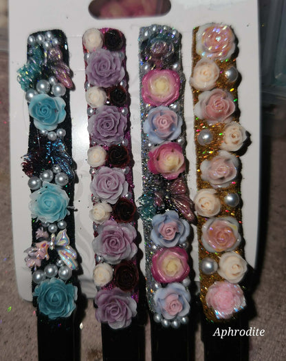 floral hair clips