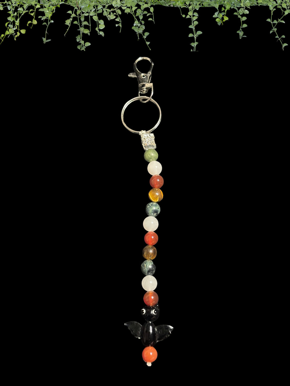 Bat Keychain W/ Crystals