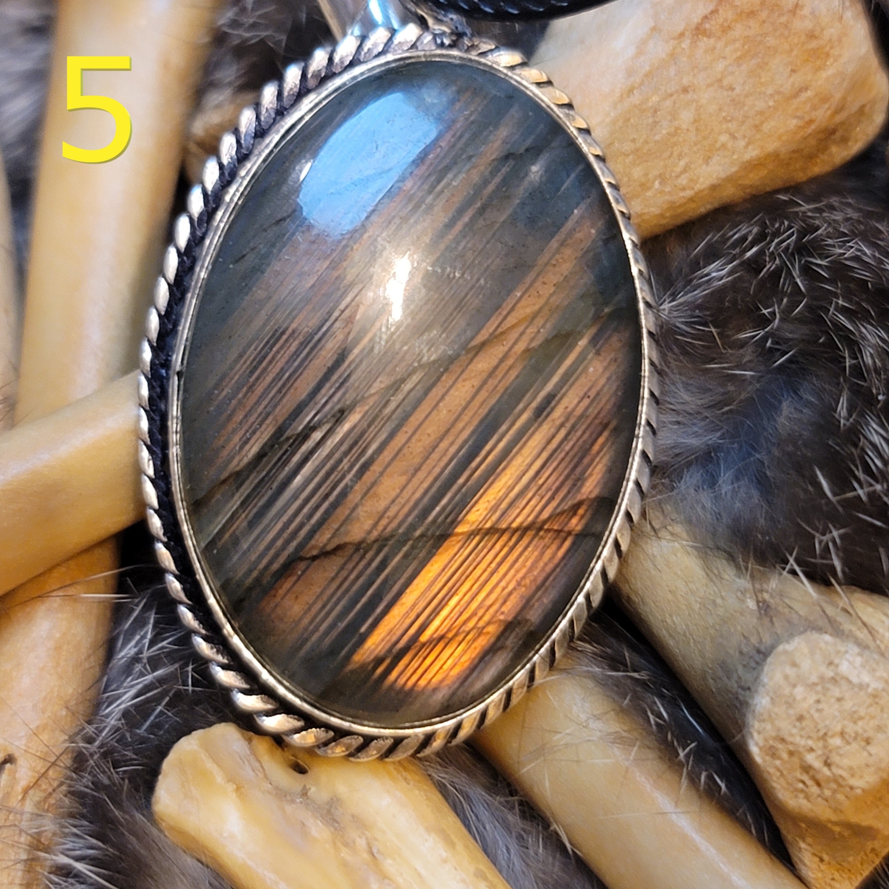 Pendant Necklaces – Mixed Stones &amp; Settings Labradorite, Garden Quartz, Hematite, Bumblebee Jasper