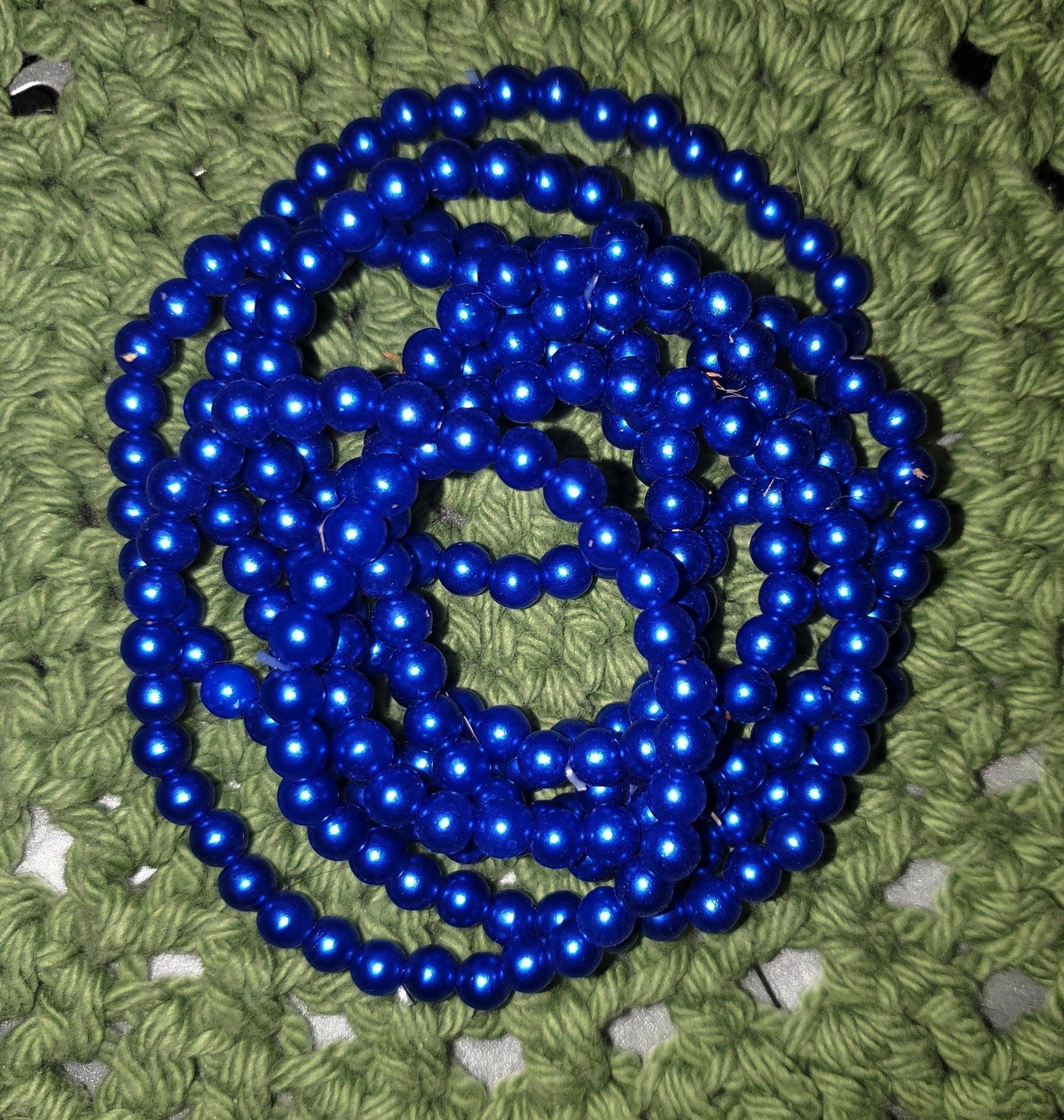 Cobalt Ward Bracelet | Hand-Strung Protection Charm