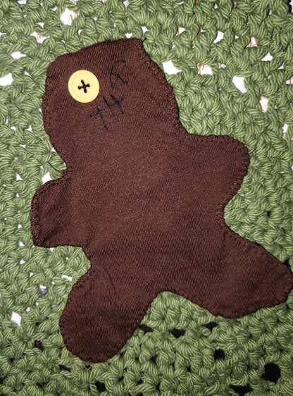 Handmade Poppet Doll (Brown) | Folk Magic Spell Poppet | Stuffable Ritual Doll