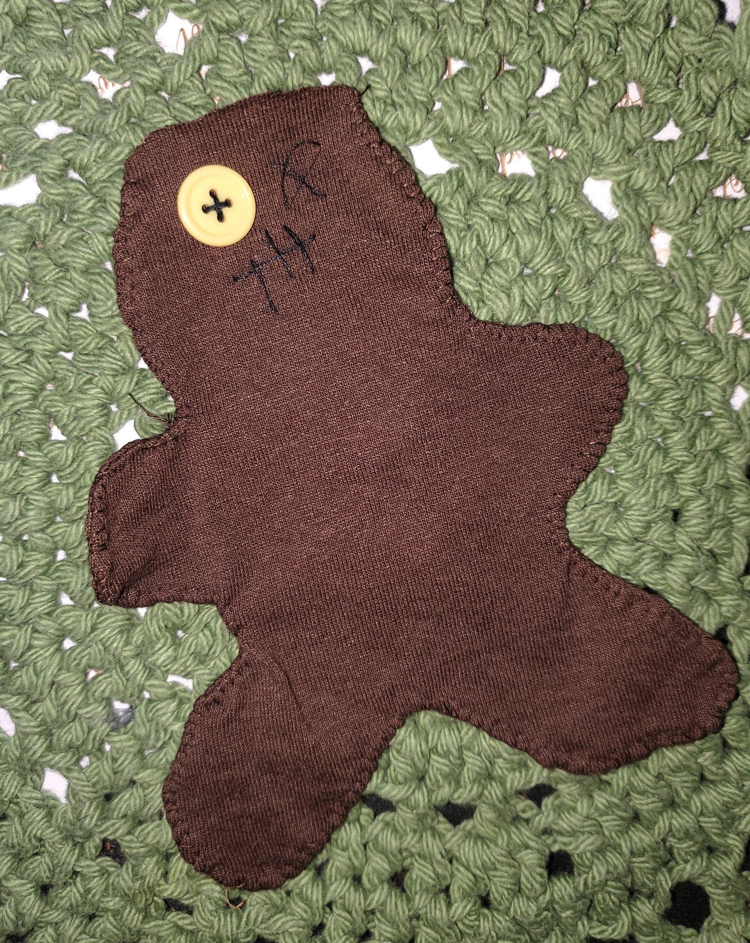 Handmade Poppet Doll (Brown) | Folk Magic Spell Poppet | Stuffable Ritual Doll