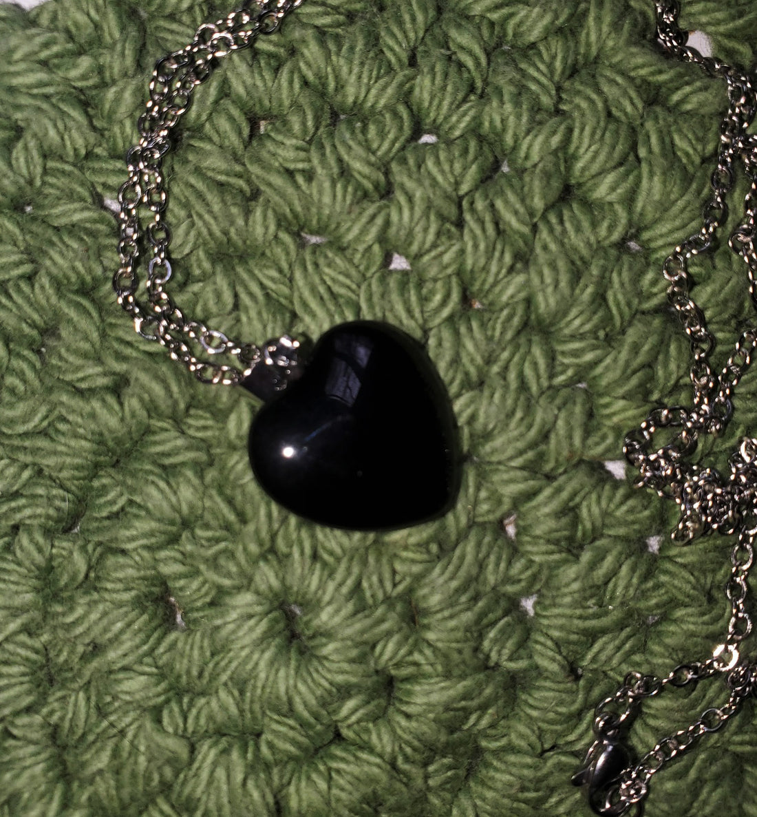 Black Obsidian Heart Necklace | Protective Grounding Crystal Pendant