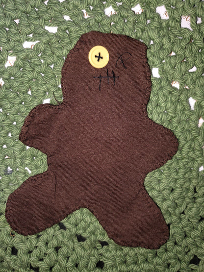 Handmade Poppet Doll (Brown) | Folk Magic Spell Poppet | Stuffable Ritual Doll