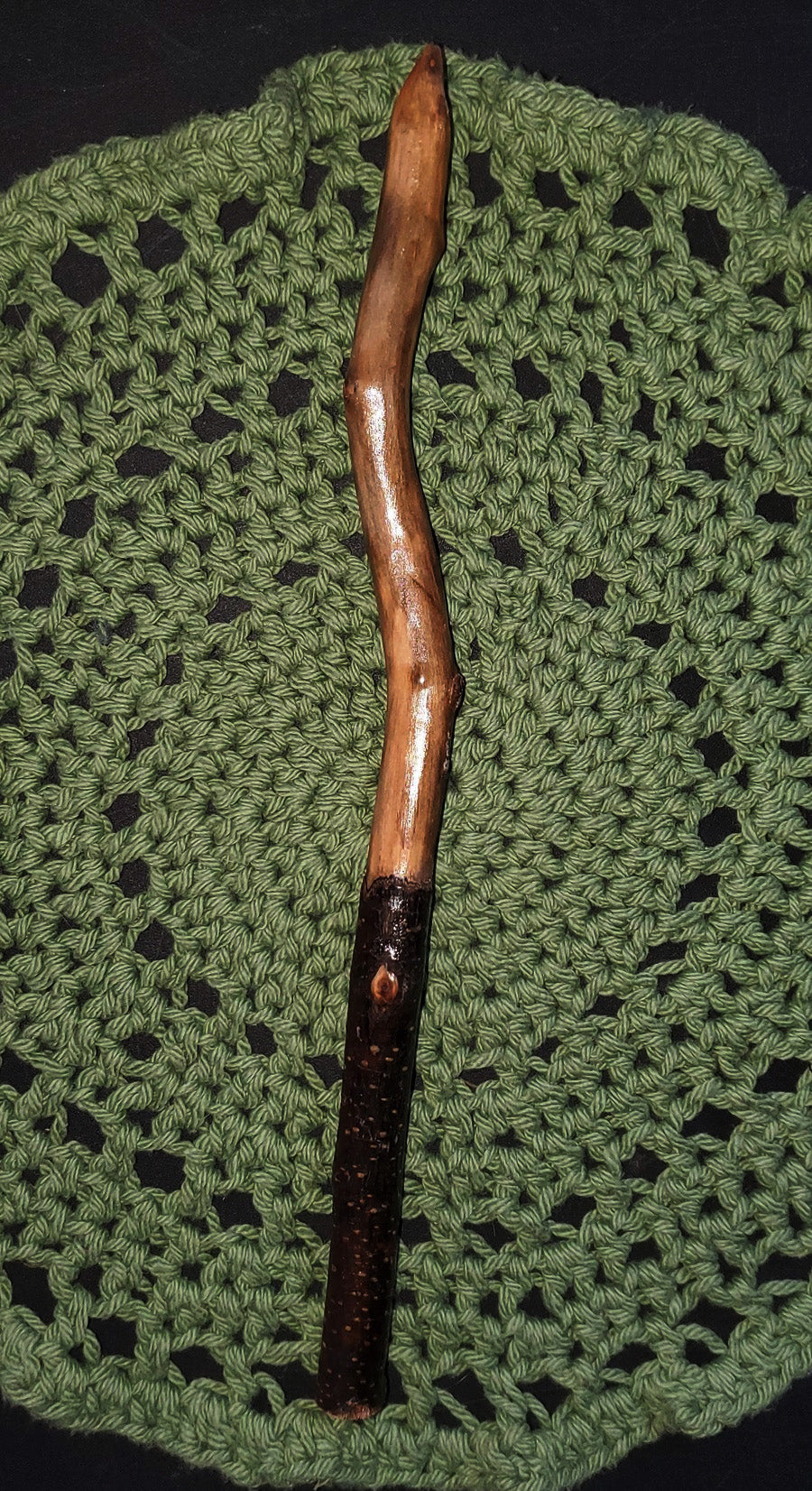 Handcrafted Ritual Wand 12.5” | Foraged Wooden Wand for Witchcraft | Green Witch Altar Tool | Folk Magic Spell Wand