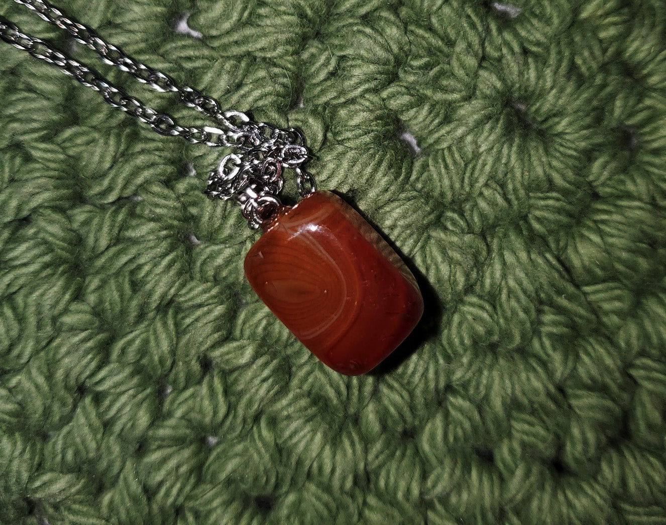 Red Agate Stone Necklace | Grounding • Protection • Strength