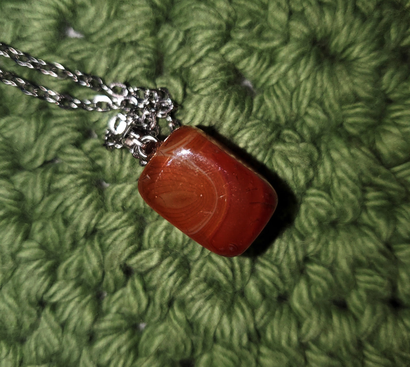 Red Agate Stone Necklace | Grounding • Protection • Strength