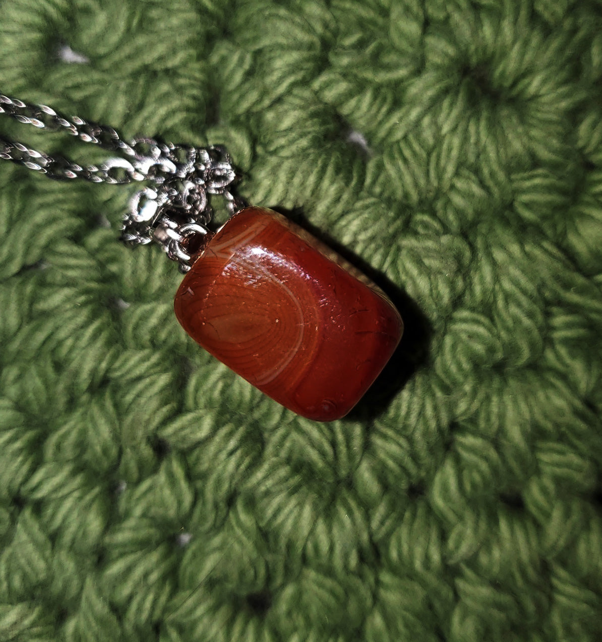 Red Agate Stone Necklace | Grounding • Protection • Strength