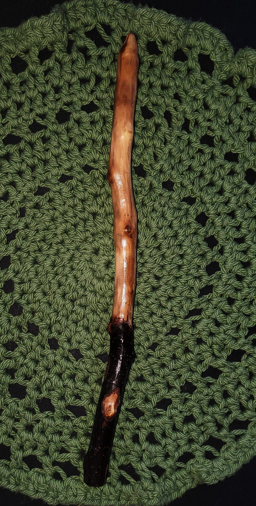 Foraged Forest Witch Wand | Handmade Natural Wood Wand | 12” Grounding Wand for Ritual, Protection &amp; Manifestation