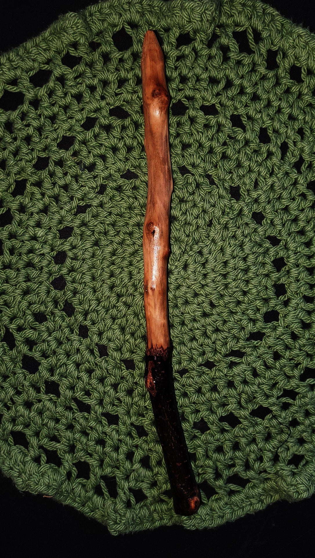 Foraged Forest Witch Wand | Handmade Natural Wood Wand | 12” Grounding Wand for Ritual, Protection &amp; Manifestation