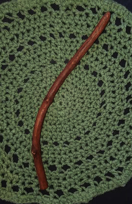 Handcrafted Witch Wand 12” – Curved Wooden Ritual Wand for Spellwork, Energy Work &amp; Altar Magic