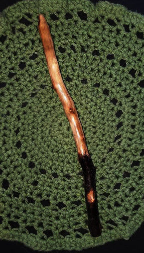 Foraged Forest Witch Wand | Handmade Natural Wood Wand | 12” Grounding Wand for Ritual, Protection &amp; Manifestation