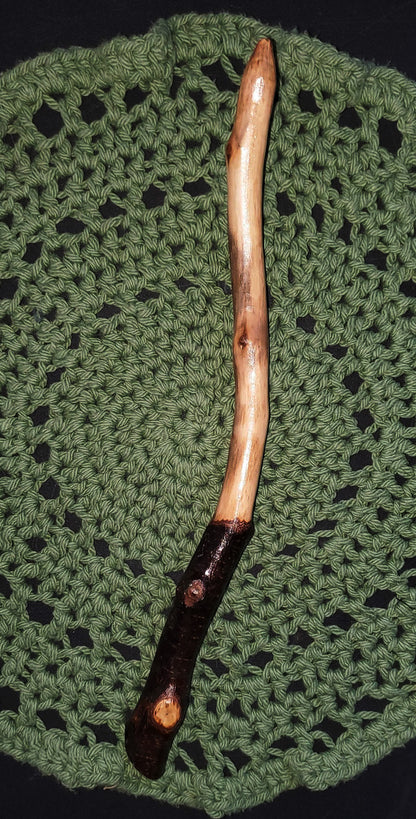 Handcrafted Ritual Wand 12” | Foraged Wooden Wand for Witchcraft | Green Witch Altar Tool | Folk Magic Spell Wand