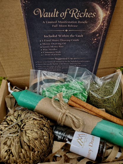 Vault of Riches Money Manifestation Spell Bundle Kit