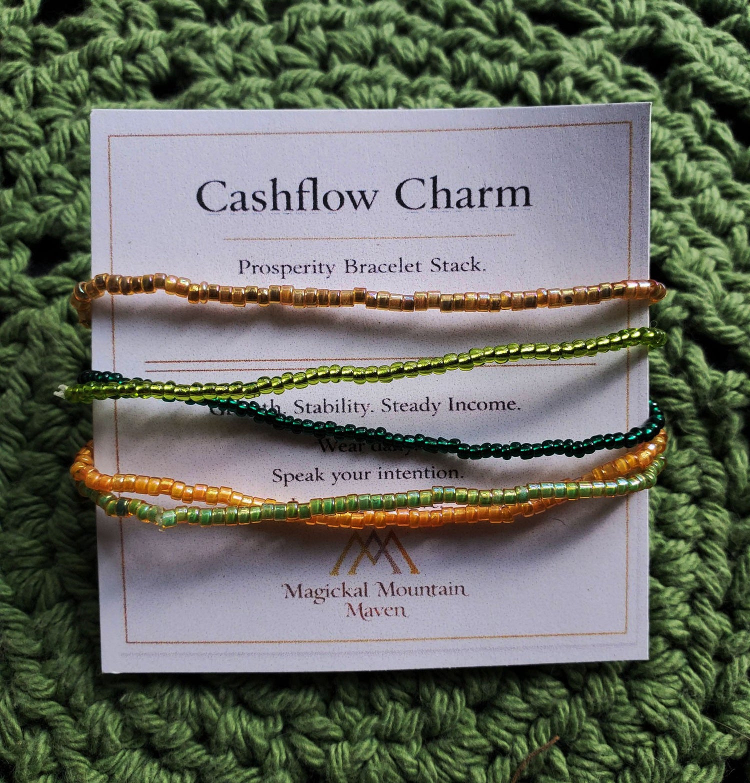 Cashflow Charm Bracelet Stack | Money Drawing Set of 5