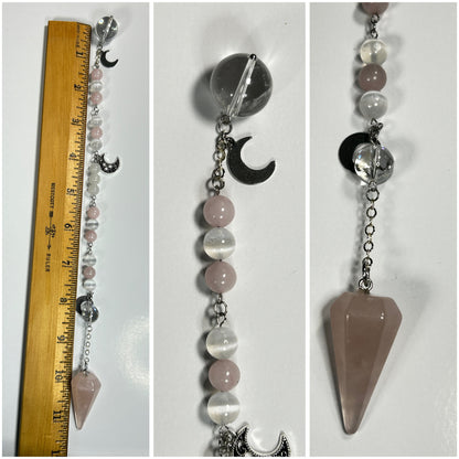 Large Rose Quartz Pendulum