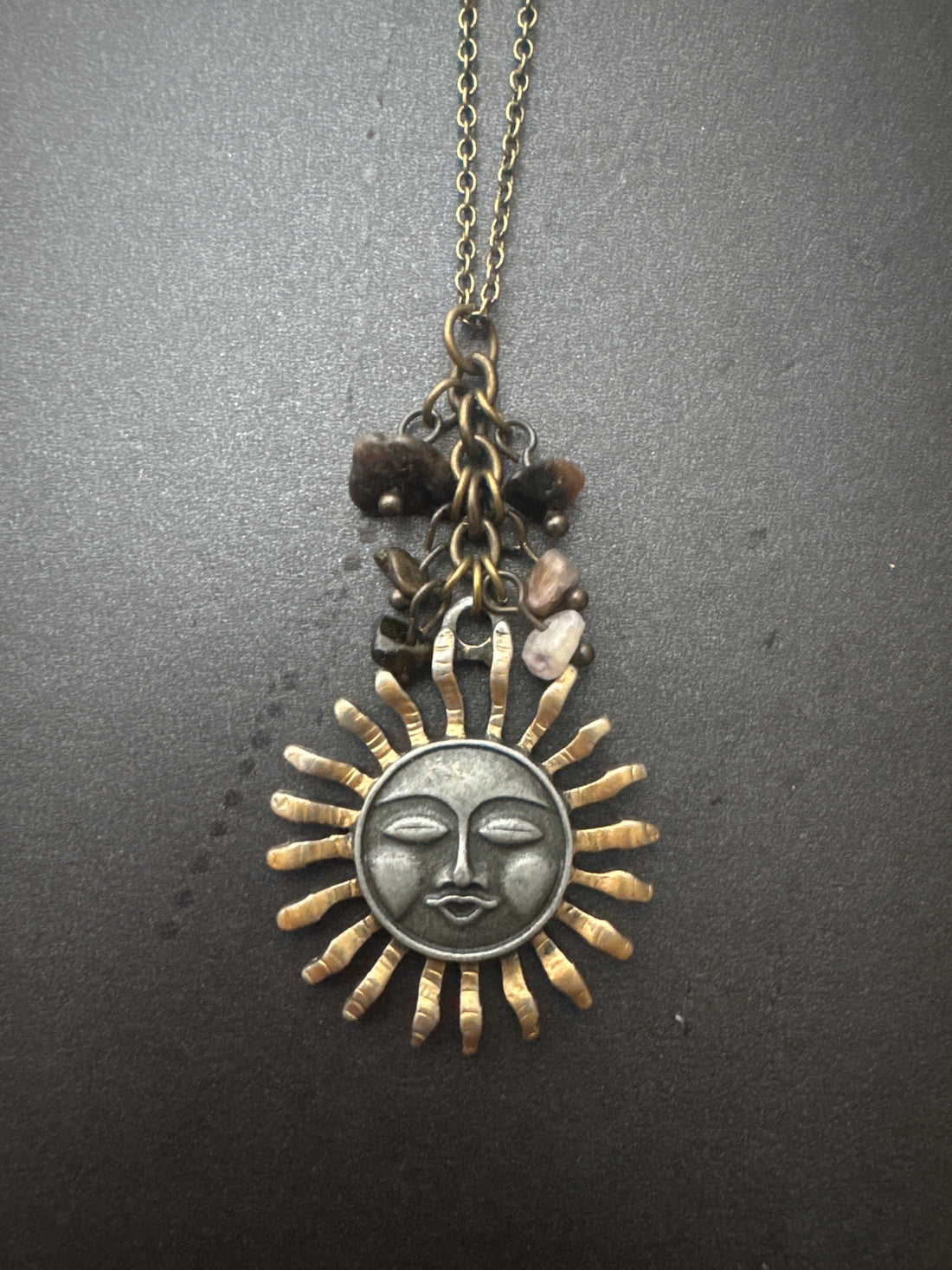 Bronzed Sun Necklace