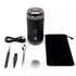 Sonavi 6-inch USB electric incense burner in sleek black, shown with USB charging cable, cleaning tools, mesh screen, and storage pouch — no-charcoal bakhoor and oud resin burner with 2-minute heat cycle.