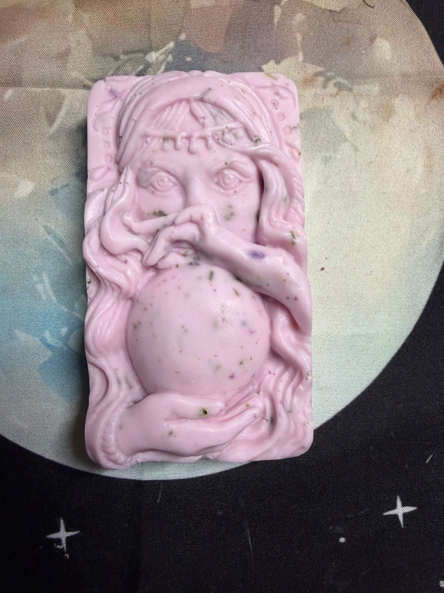 🔮 Lavender Crystal Ball Goat Milk Soap ✨