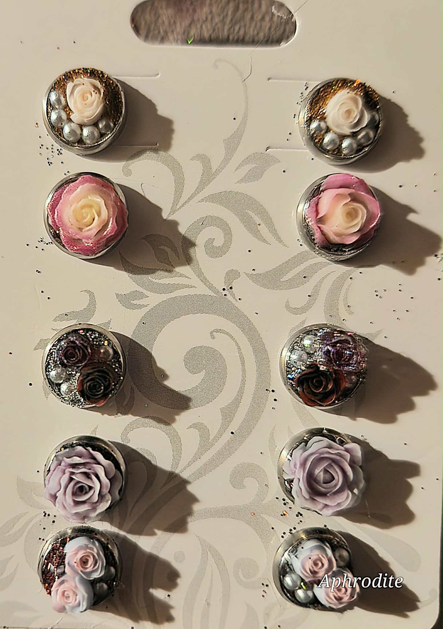 floral post/stud earrings