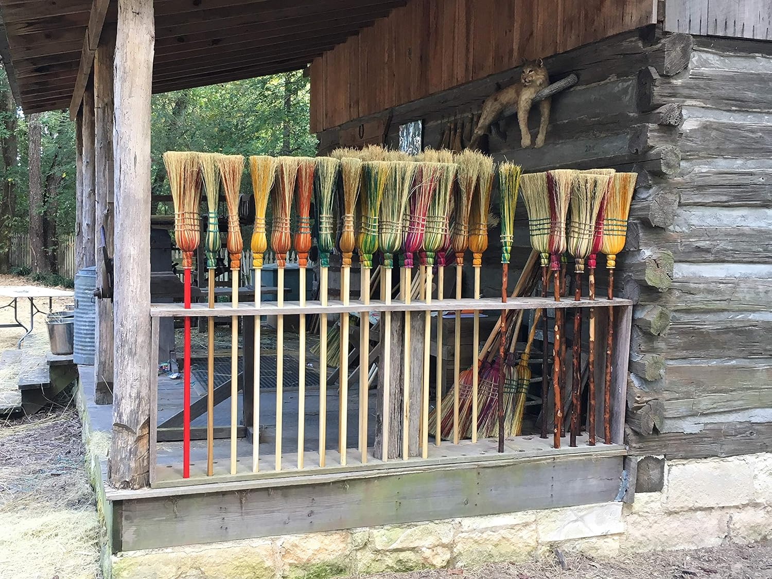 Handmade Farmhouse Broom – Traditional Broomcorn Sweeper, Rustic Country Decor &amp; Functional Cleaning Broom Made in USA