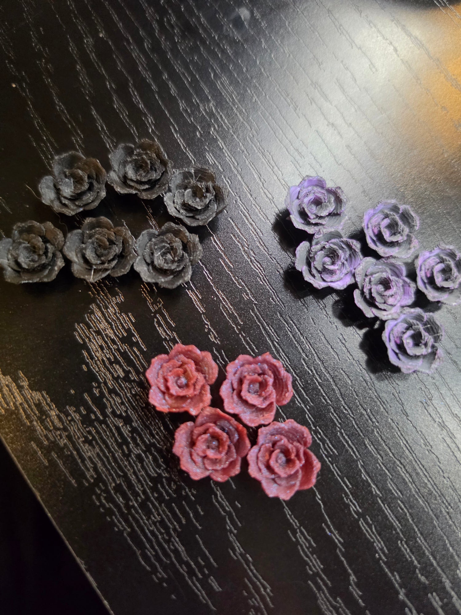 Gothic rose stud earrings