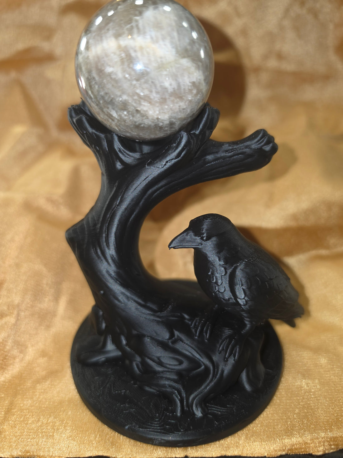 Gothic Raven Crystal Sphere holder