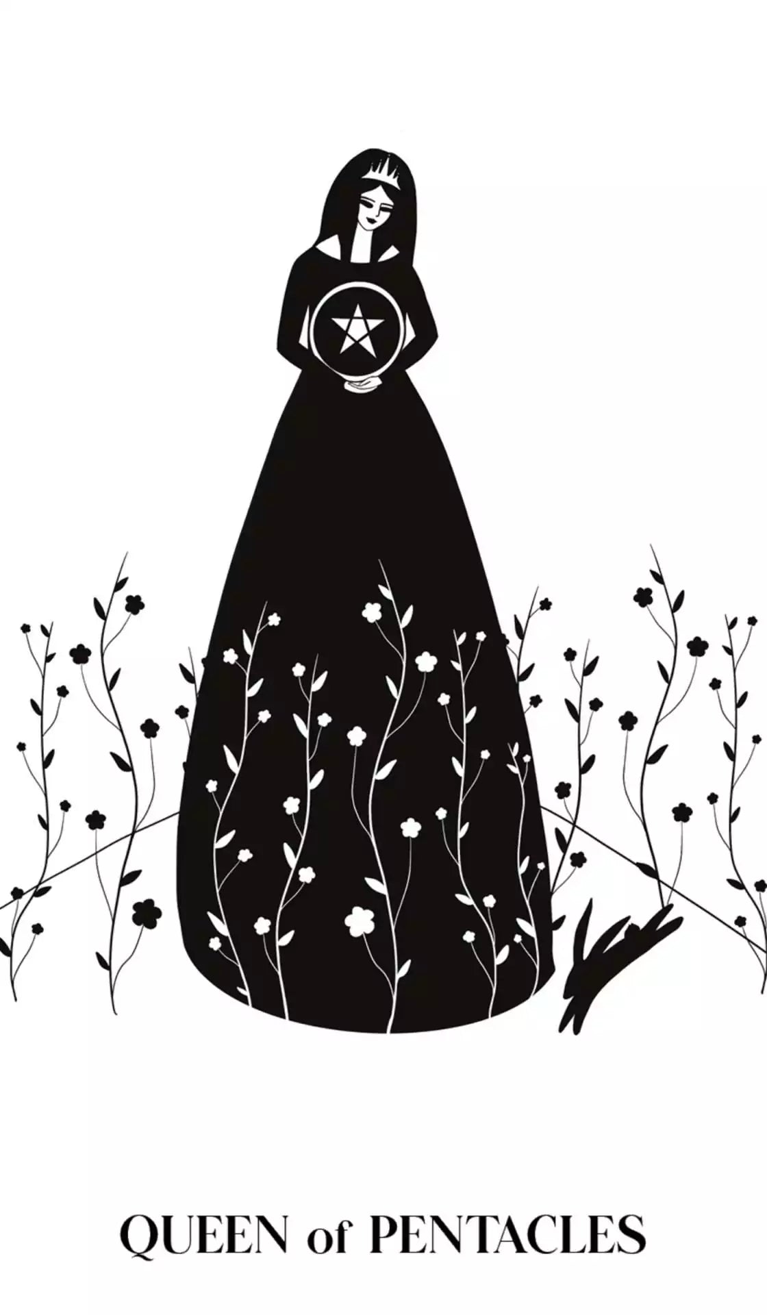 Black Violet Tarot card with deep botanical shadow and dark art styling