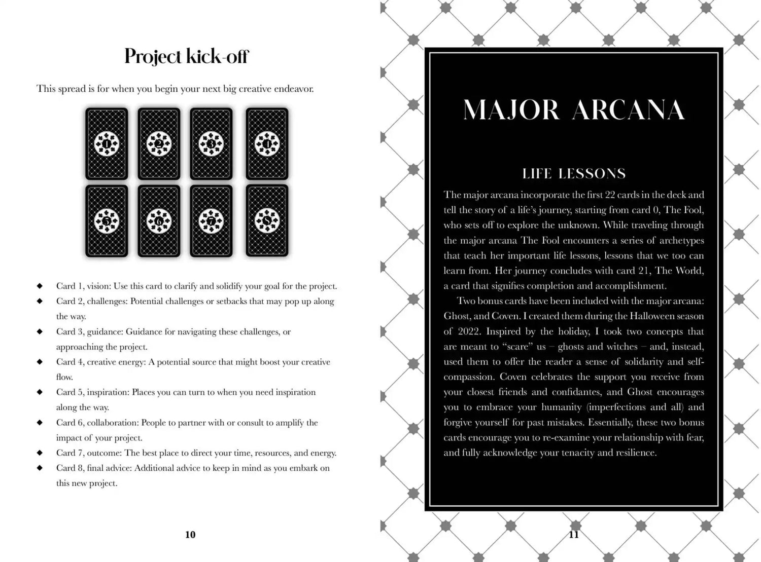 Black Violet Tarot card featuring dramatic dark botanical composition