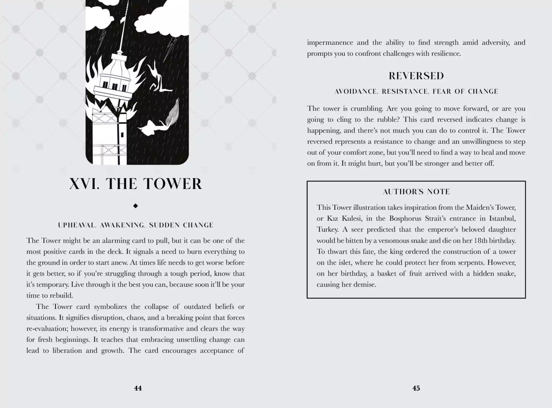 Black Violet Tarot card with gothic floral and symbolic imagery