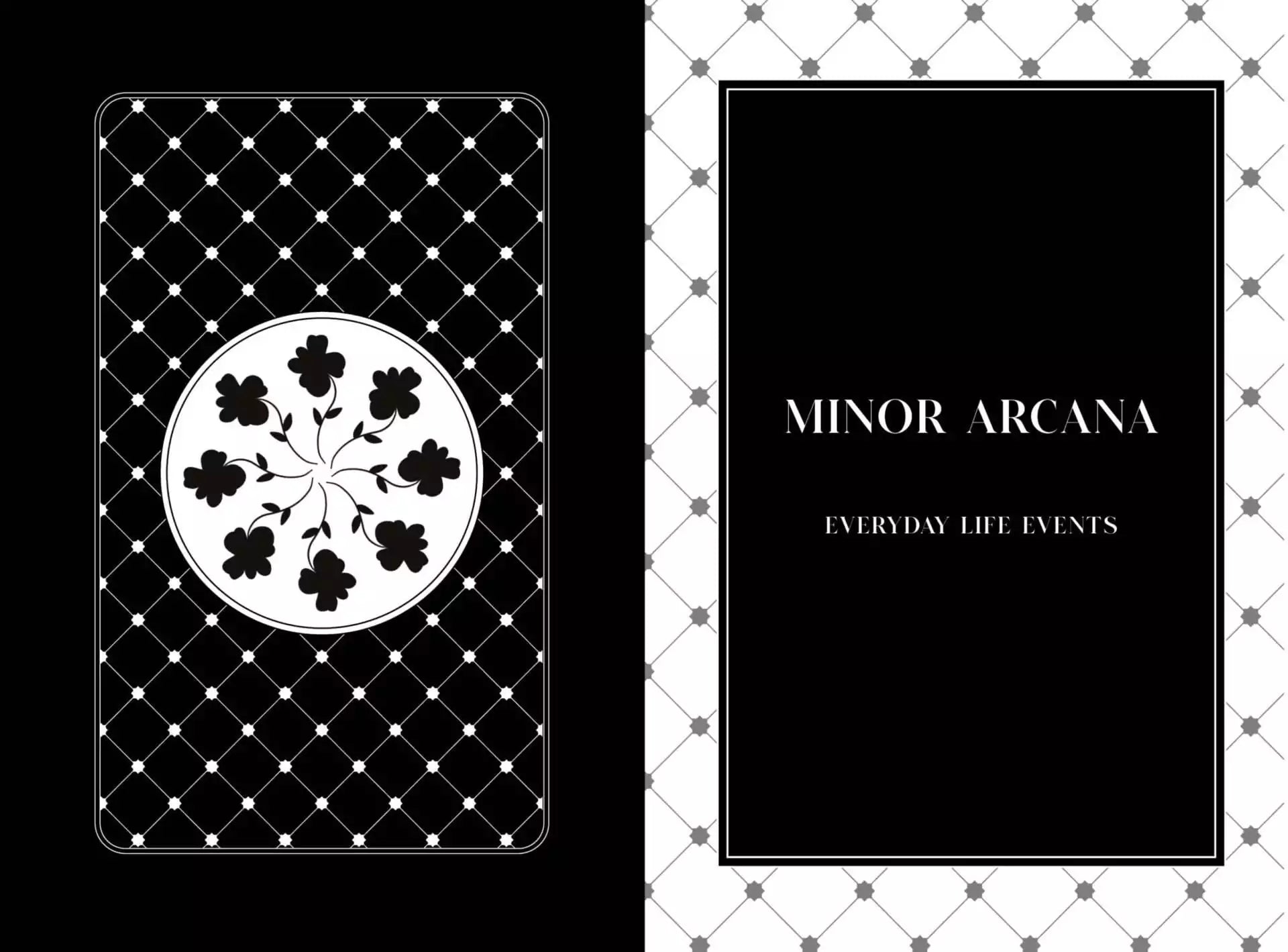 Black Violet Tarot card with deep violet and black color palette illustration