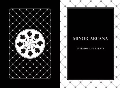 Black Violet Tarot card with deep violet and black color palette illustration