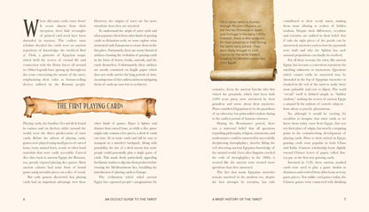 An Occult Guide to the Tarot book page showing tarot card analysis with ceremonial magic context