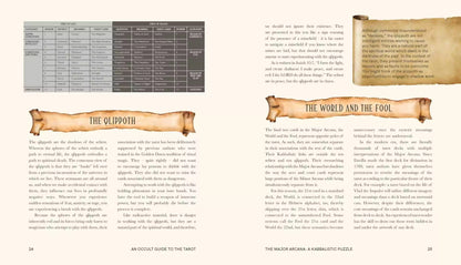 An Occult Guide to the Tarot page featuring angel and tarot symbolism analysis