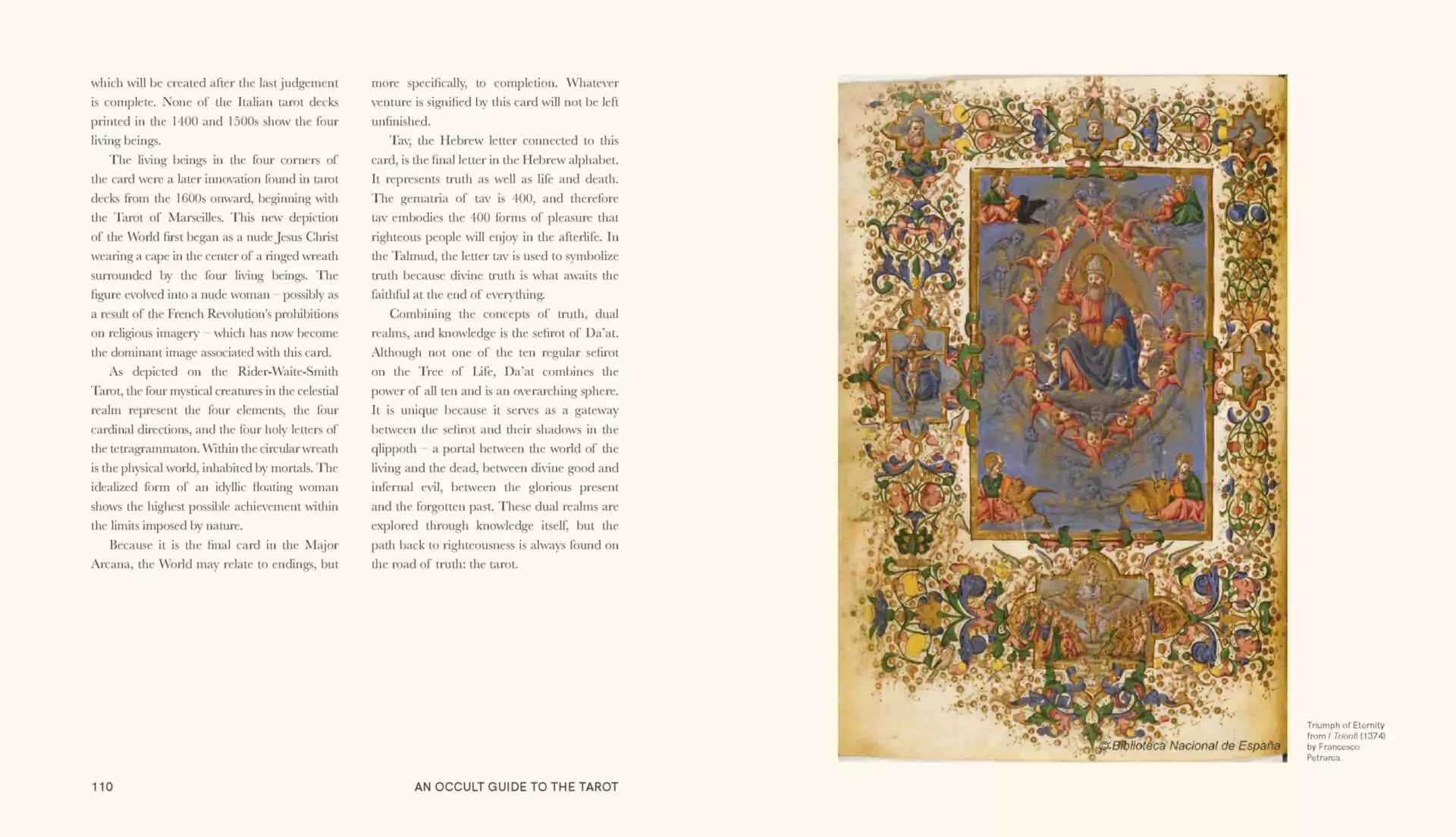An Occult Guide to the Tarot book detail showing ceremonial magic and tarot connection