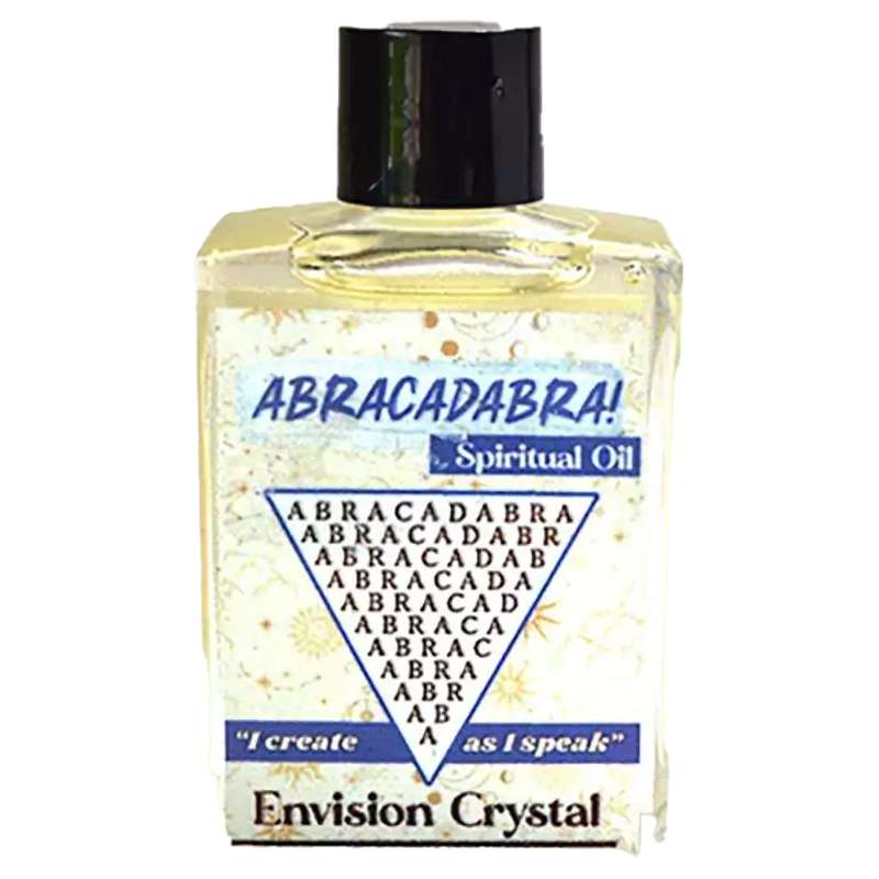 Abracadabra Spiritual Oil by Envision Crystal in small ritual bottle for anointing and spell casting