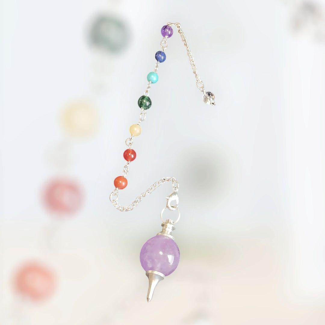 Amethyst Sephoroton with Chakra Pendulum