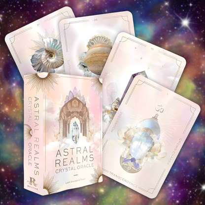 Astral Realms Crystal Oracle Deck – 33 Cards &amp; Guidebook by Leah Shoman