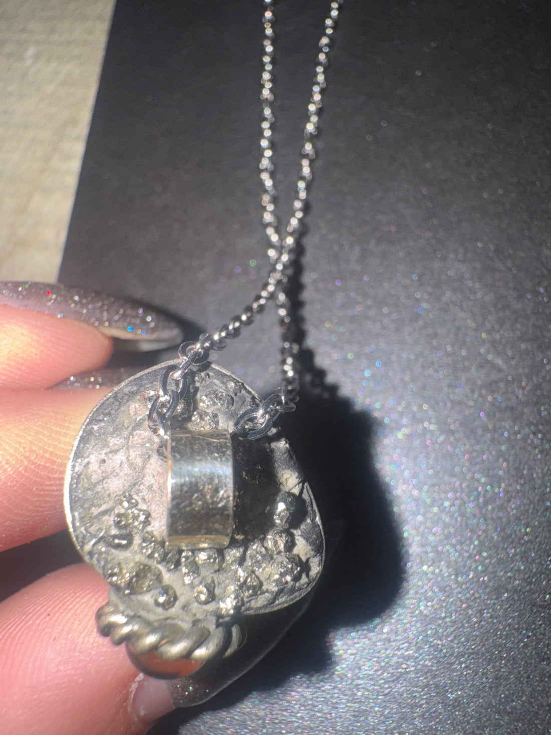 Tourmaline with Pyrite Necklace