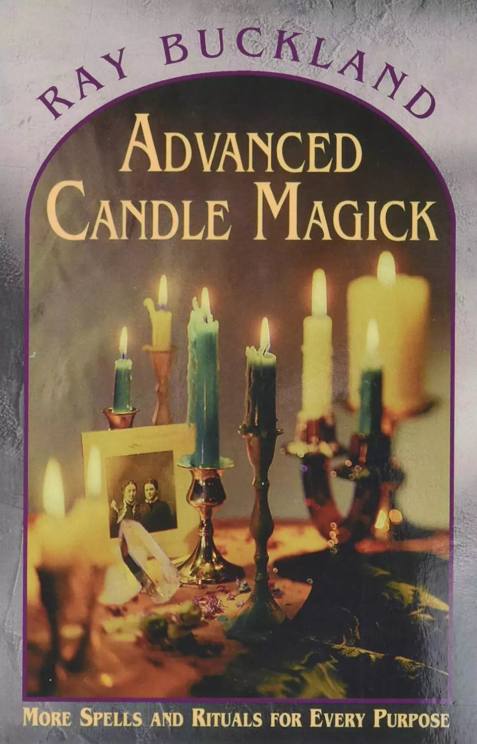 Advanced Candle Magick book cover by Raymond Buckland — featuring the title for this expert-level Wiccan candle spell workbook for advanced practitioners.