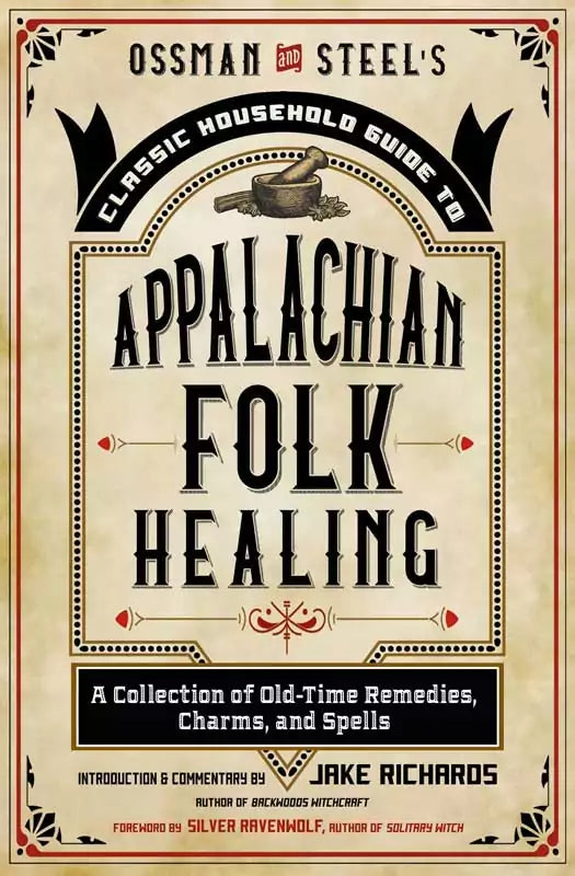 Appalachian Folk Healing book cover by Jake Richards — vintage-style design featuring the Weiser Books paperback on a neutral background.