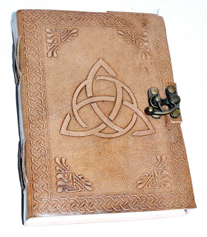 5" x 7" Triquetra leather journal w/ Latch