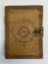 5 by 7 inch moon phase embossed leather journal with latch closure for lunar cycle tracking and ritual notes
