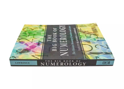 Alternate view of The Big Book of Numerology cover featuring colorful numbers and letters in a graphic design layout.