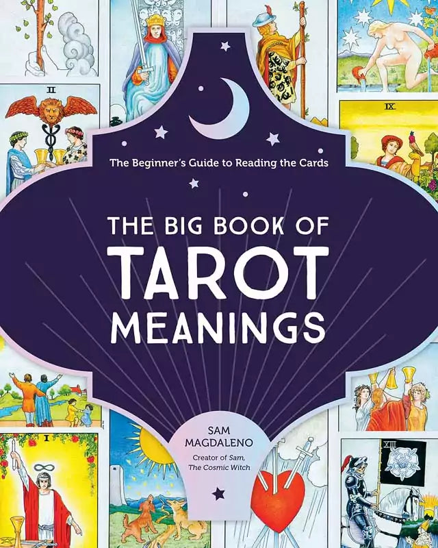 Big Book of Tarot Meanings cover featuring colorful tarot card illustrations — Josephine Ellershaw complete 78-card reference guide.