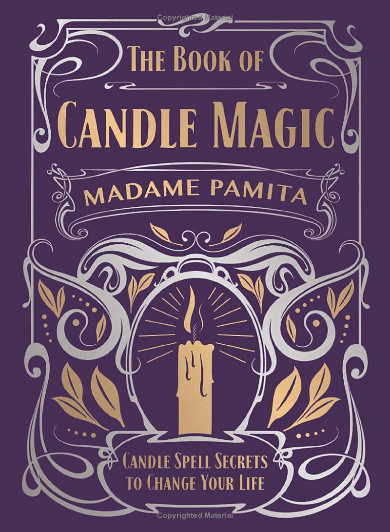 Book of Candle Magic hardcover by Madame Pamita — decorative cover with candles and Llewellyn Worldwide publisher branding.