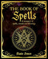 The Book of Spells by Marie Bruce — dark ornate cover with circular star design in gold lettering, comprehensive witchcraft spells and rituals guide.
