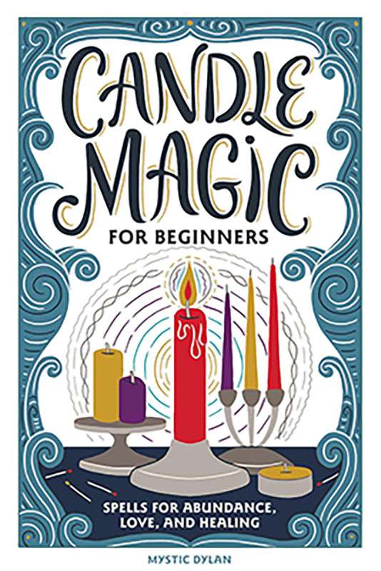 Candle Magic for Beginners book by Mystic Dylan showing cover with candle and flame imagery for practical spell work instruction